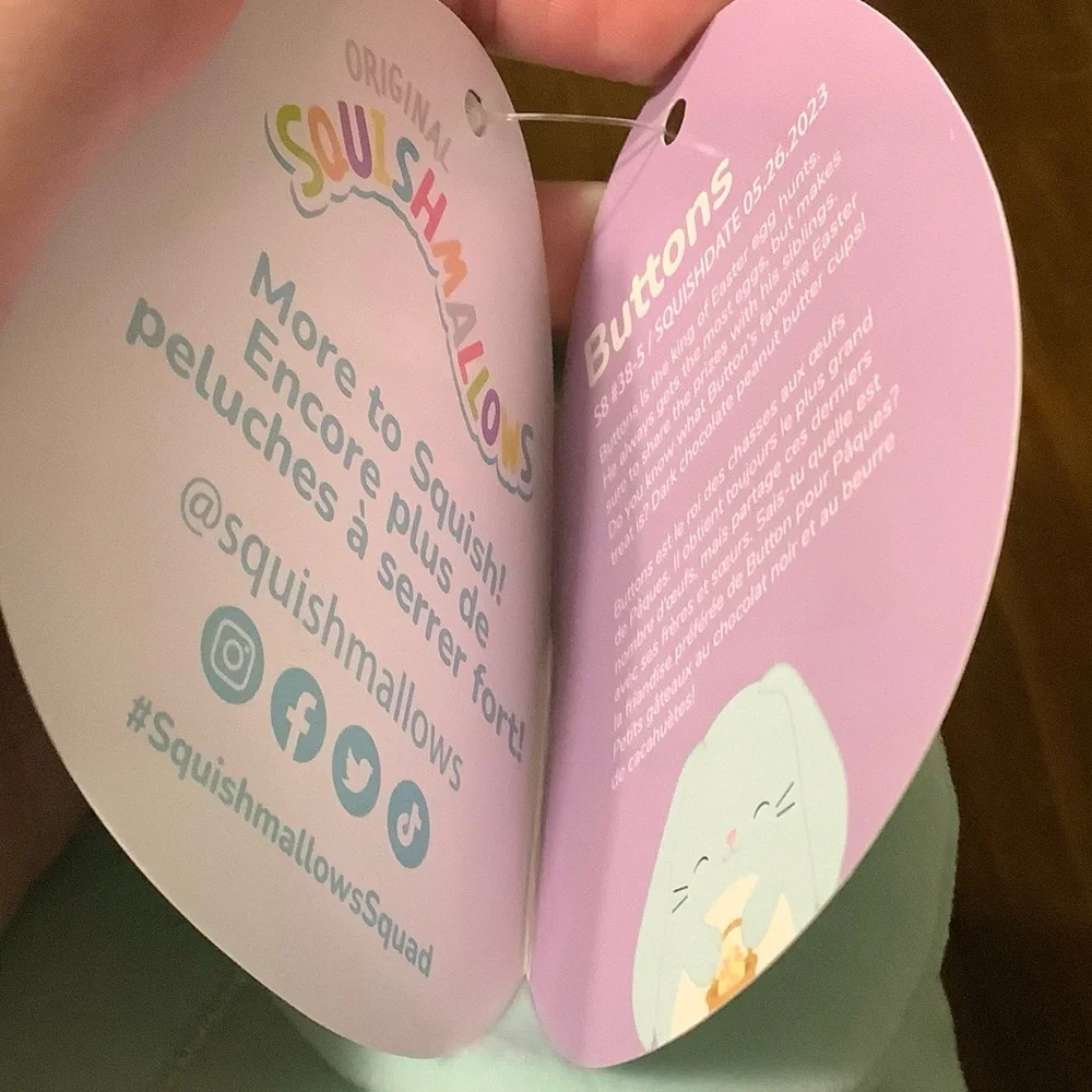 Squishmallows Buttons NWT